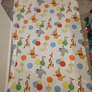 Vintage Winnie The Pooh Eeyore Tigger Balloons Twin Flat Sheet
